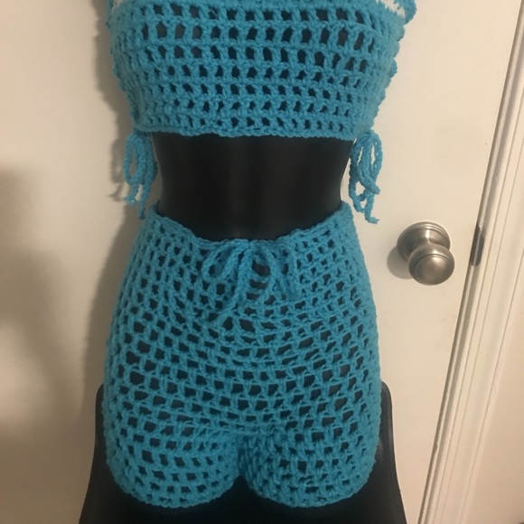 2 piece lace up shorts - Picture 2 of 8